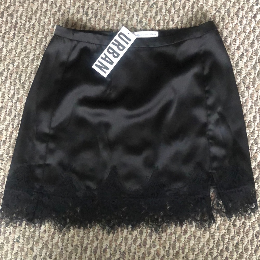Urban outfitters Black mini skirt mesh bottom